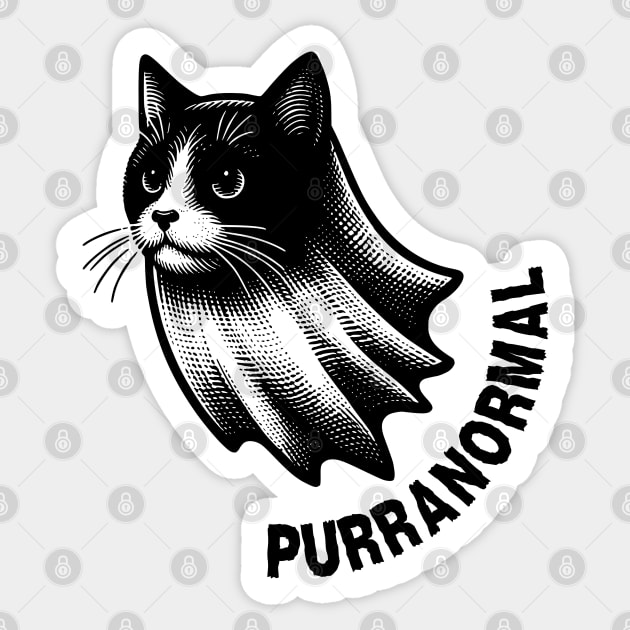 Purranormal Paranormal Cat Halloween Sticker by The WYLD Tribe